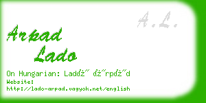 arpad lado business card